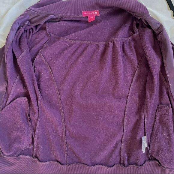 Purple Satin Track Jacket Vintage Limited Edition Madonna for H&M y2k size 2, XS - Picture 9 of 15
